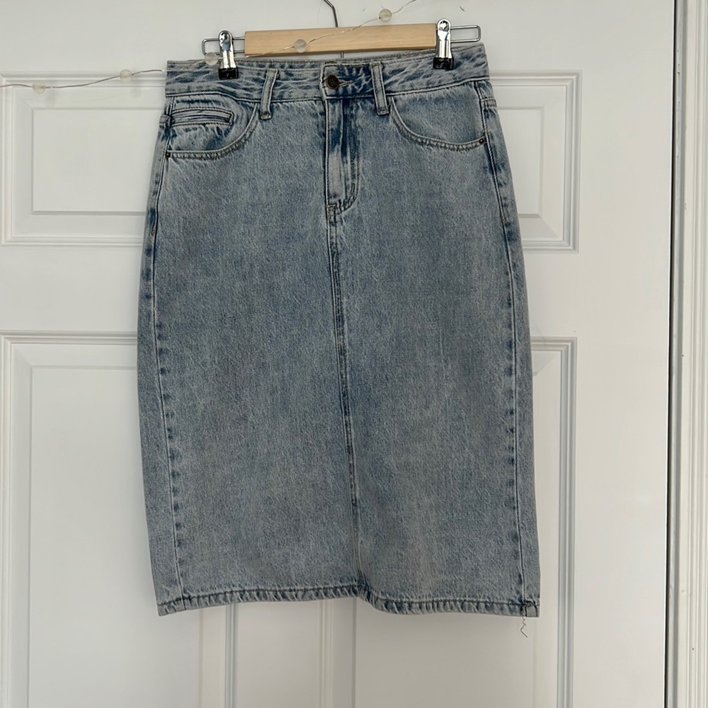 Main Street Exchange Vintage Denim Midi Skirt size 6